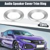 Honda Civic Silver Tone Door Audio Speaker Ring Covers