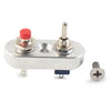 Horn Headlight - Silver Mini Dual Toggle Switch Button 7/8"