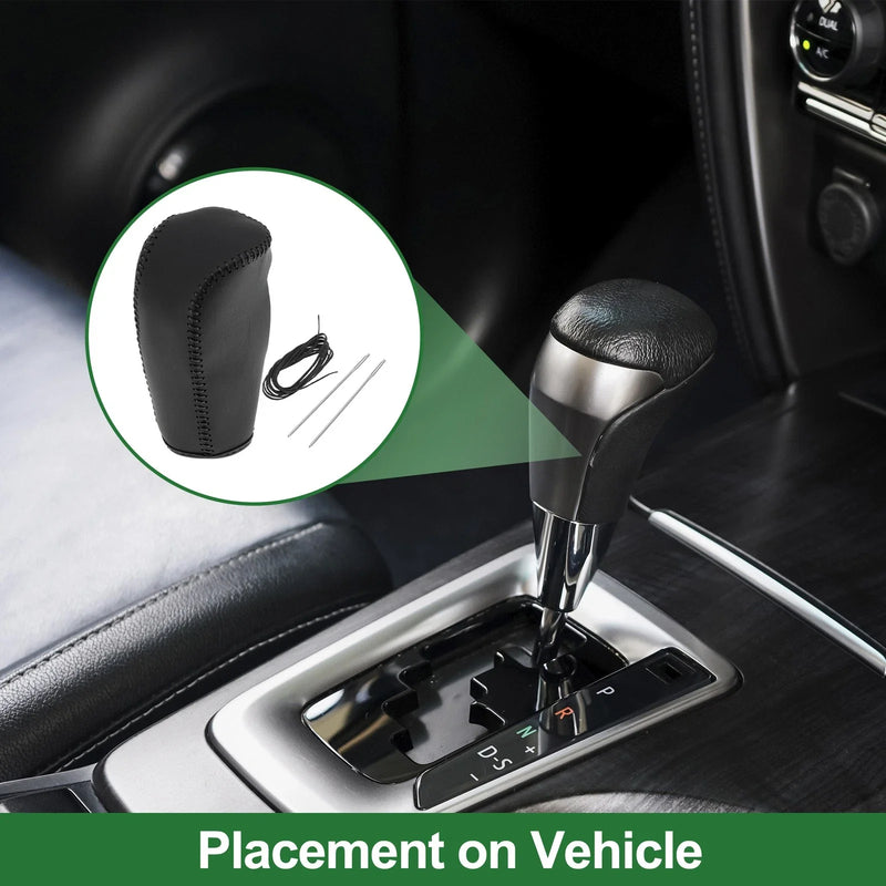 Volvo S80 (2007-2012) Black Faux Leather Car Gear Shift Knob Cover