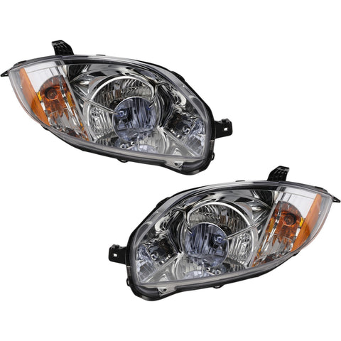 Halogen Headlight Assembly Left and Right Set For