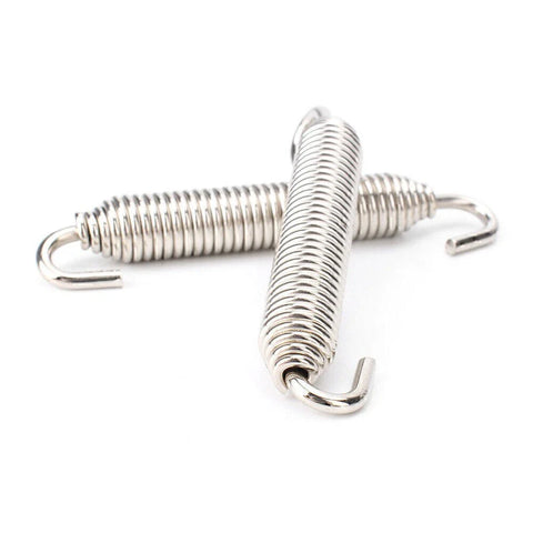 4PC Silver Universal Long Outlaw Racing Stainless Header Exhaust Springs 83mm