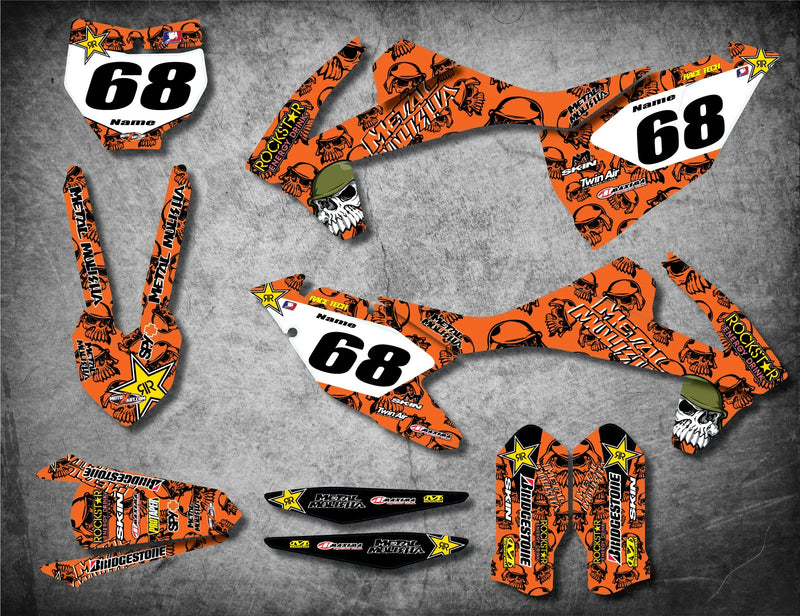 KTM SXF Custom Graphic Kit METAL STYLE (2016-2018)