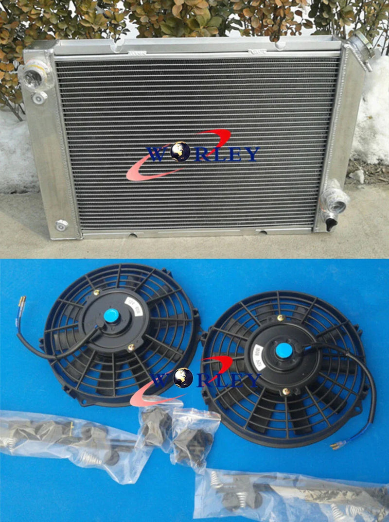 Pontiac Fiero 3 Row Aluminum Radiator & Fans (1984-1988)