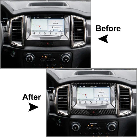 Ford Ranger 2015-2022 Carbon Fiber GPS Panel Cover Trim