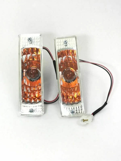 Mazda 323 B2200 Crystal Lens Bumper Light Lamp 2 x (1980-1989)