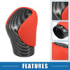 Lexus - Carbon Fiber & Red Faux Leather Automatic Gear Shift Knob Cover