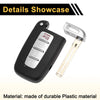 Hyundai Sonata (2011-2015) Black Silver Tone 4 Button Key Fob Shell Case