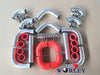 Universal Intercooler 12PCS 2.5" Red Turbo Piping T-Clamp Kit