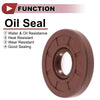 MakeModel Oil Seal 2 x 17x47x7mm Rotary Shaft Seal FKM Brown
