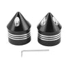 Harley Touring Dyna Road King Black & White Front Axle Cap Nuts