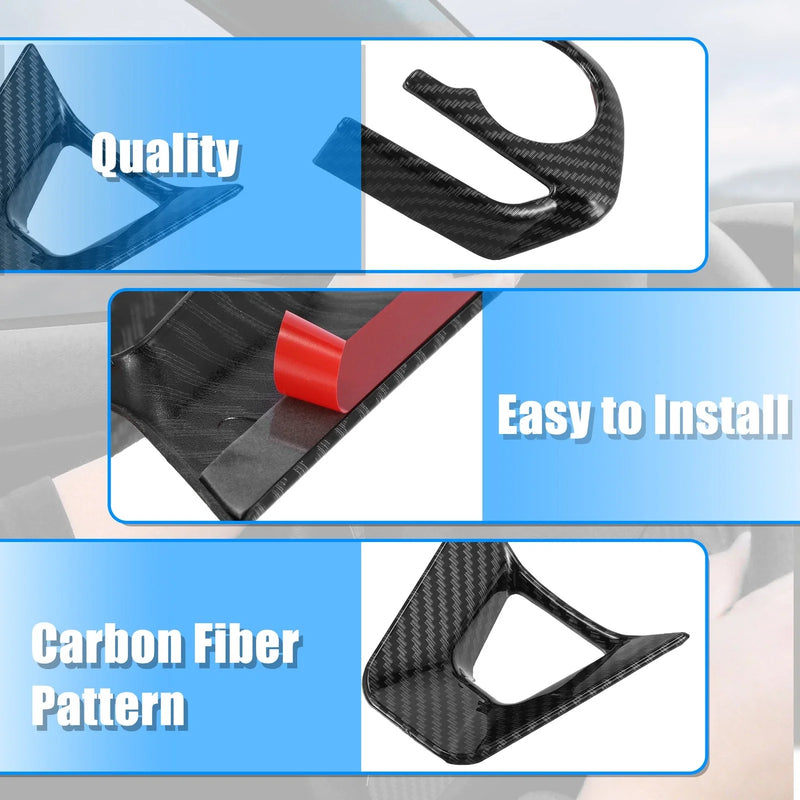Toyota Corolla 3 x Carbon Fiber Steering Wheel Cover Trim