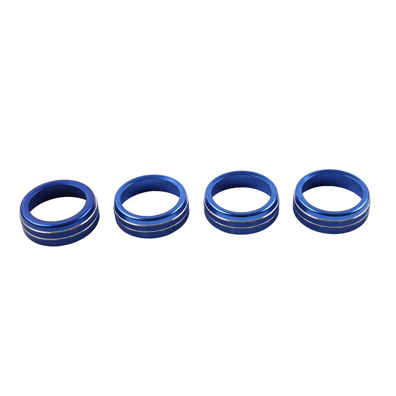 Toyota Tacoma 4pcs Blue AC Climate Control Knob Trim (2016-2023)