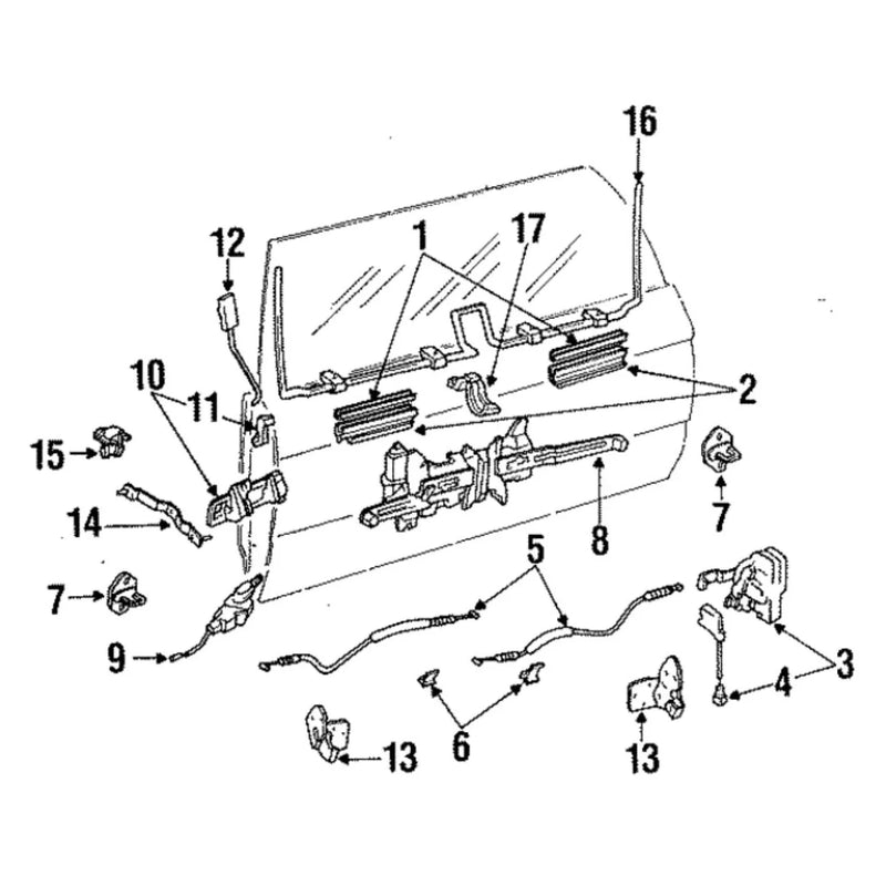 TOYOTA 4RUNNER 2 x Back Door Grass Channel (1990–1994)