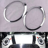 Mini Cooper R55 R56 2 x Chrome Headlight Trim Bezel Covers (2007-2015)