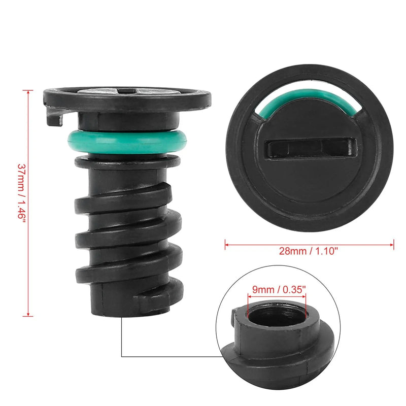Mercedes C63 AMG S (2012-2015) Black 4pcs Engine Oil Drain Plug