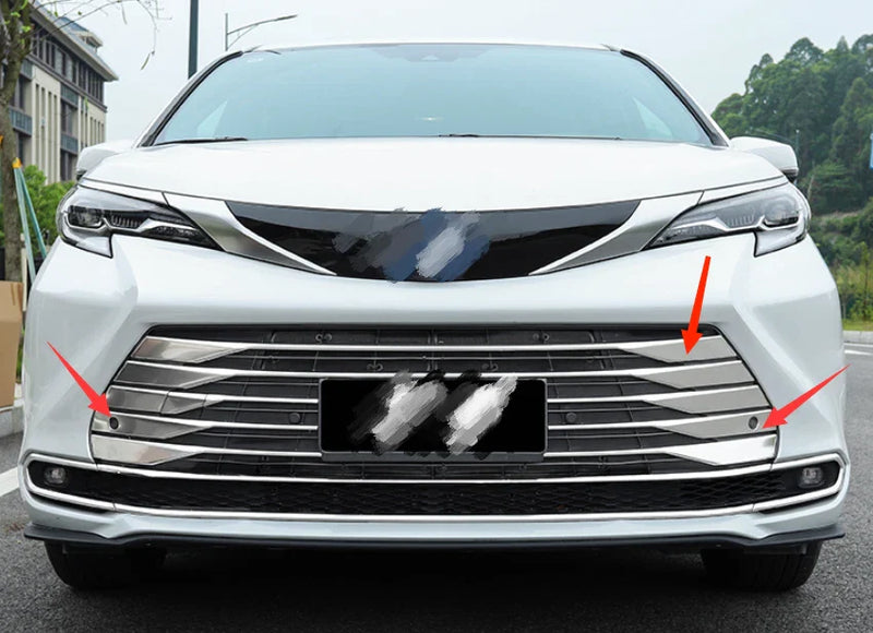 2021-2023 Toyota Sienna 6 x Pieces Grille Molding Radar Cover Trim (2021-2023)