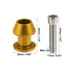 Honda Pair 8mm M8x1.25 Gold Tone Motorcycle Swing Arm Spools Sliders Stand