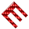 Car Badge Emblem Red Carbon Letter E Decal Stickers