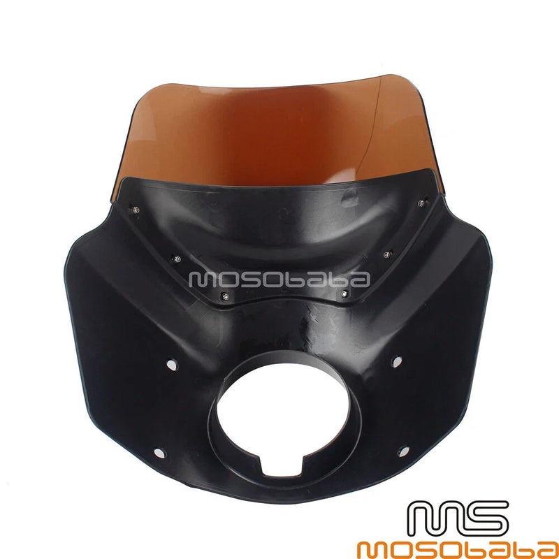 Harley Dyna Street Bob Front Headlight Fairing + Smoke Windscreen (2006-2023)
