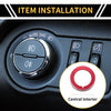 Ford F-150 (2016-2021) Red Headlight Control Switch Knob Cover Ring