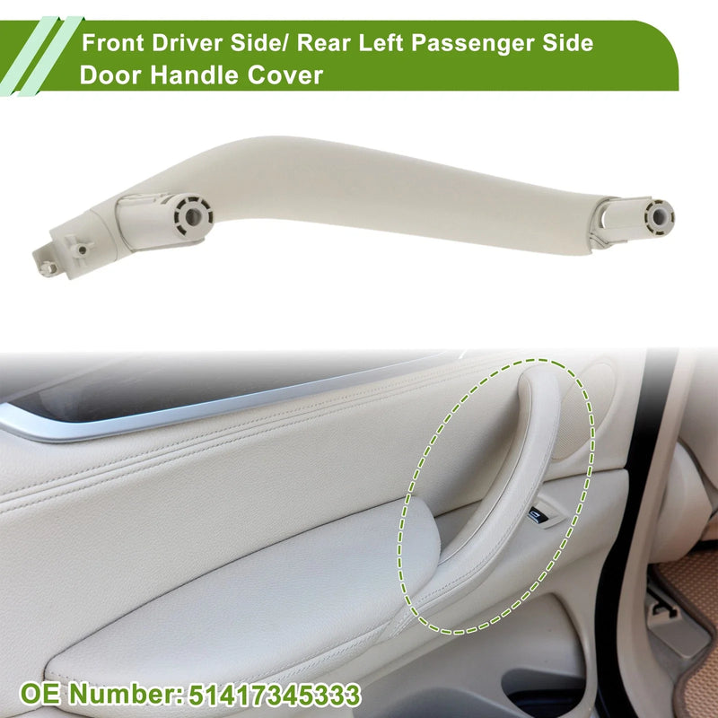 BMW X5 Gray White Door Panel Handle Pull Trim Cover (2014-2018)