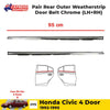 Rear Outer Weatherstrip Door Belt Chrome RR RL Fit Honda Civic EF EC EE 4D 92-95