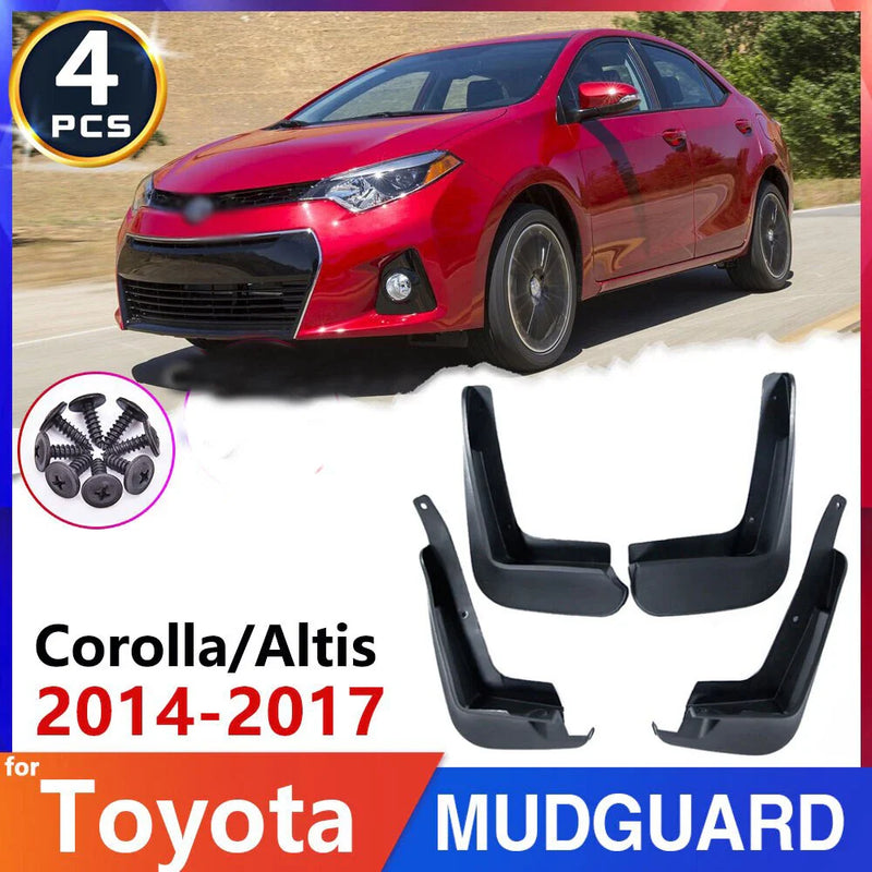 Toyota Corolla 4Pcs Mud Flaps Splash Guard Mudguard Fender (2014–2017)