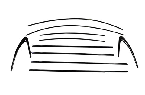 Chevrolet Malibu Steel Glossy Black Window Side Molding Cover Trim (2016-2024)