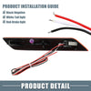 Honda Civic Sedan Rear Bumper LED Reflector Brake Tail Light Red Lens (13-15)