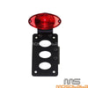 Harley 3/4" Axles Custom License Plate Bracket Integrated Brake Tail Light