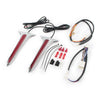 Harley Touring 2 x Chrome LED Rear Saddlebag Accent Lights with Red Lens