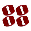 Hyundai Kia 4 x Red Stainless Steel Door Lock Buckle Covers