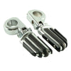 Harley 1 1/4" Chrome Highway Pilot Male Footpeg Peg Mount Clamps