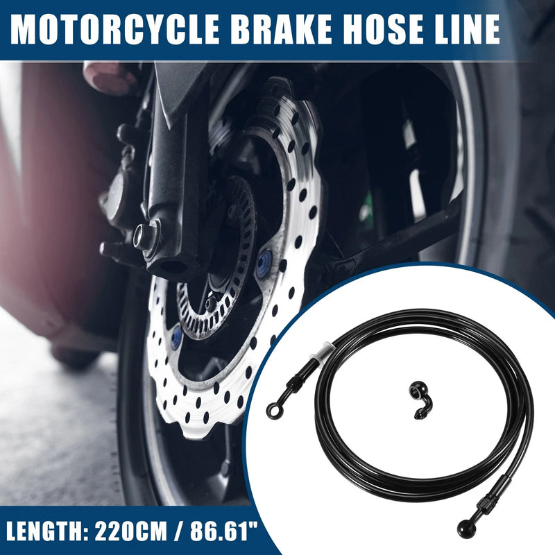 Motorcycle 1x 220cm Length Motorcycle Hydraulic Brake Line with Banjo