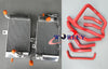 HONDA XRV750 AFRICA TWIN Aluminum Radiator + Black Silicone Hose (1993-2003)