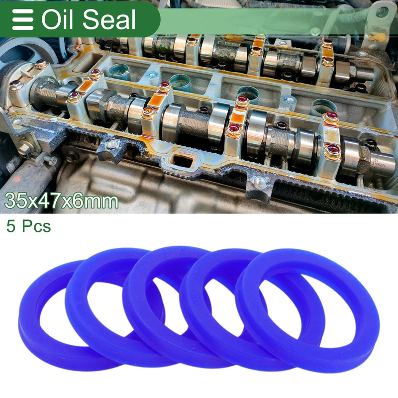 Automotive Oil Seal 35x47x6mm 5 Pcs TPU Rotary Shaft Seal High Pressure