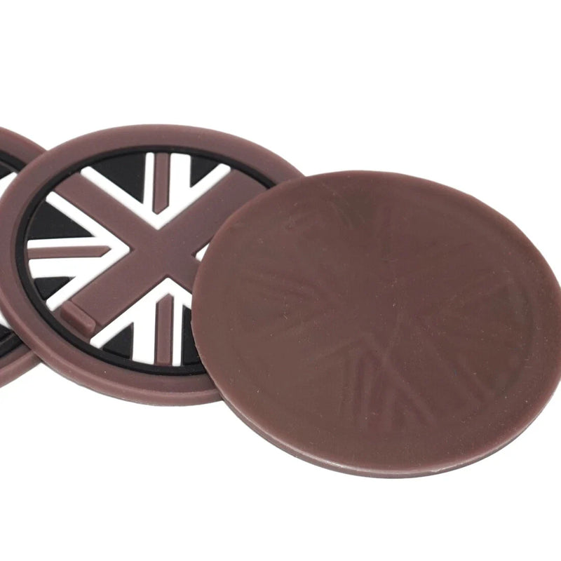 Mini R55 R56 R57 Union Jack Flag 3 Pcs Anti-Slip Cup Mats (2006-2013)