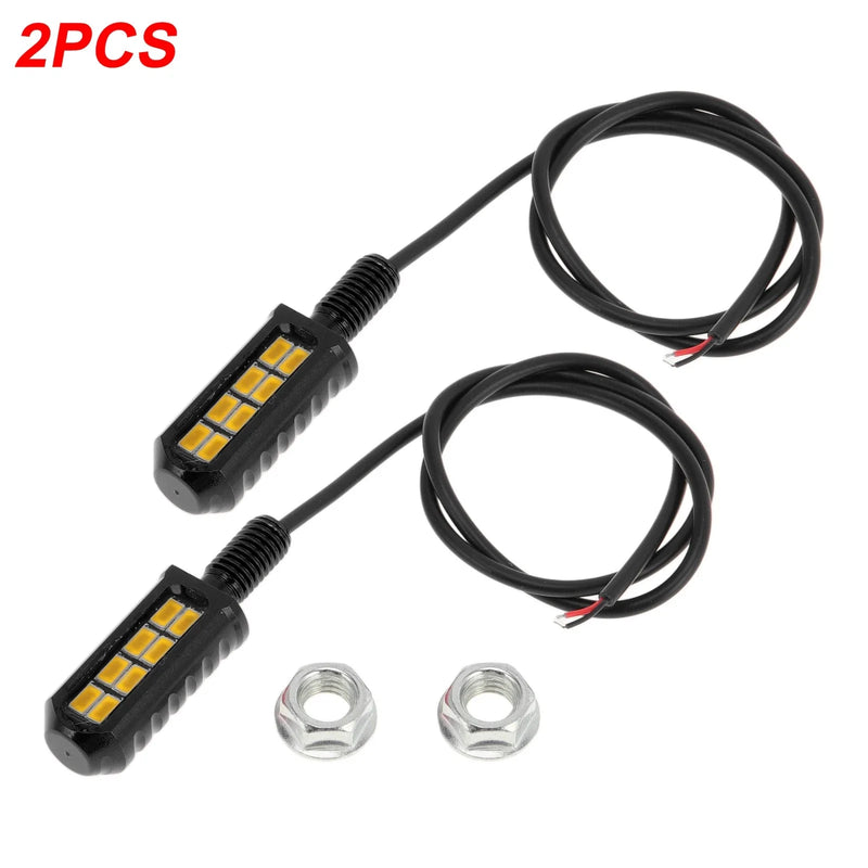 Car Motorcycle Rainproof 2 x License Plate Light 12V Led Tag Lamp