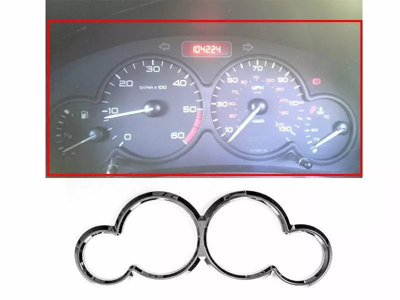 Peugeot 206 Chrome Gauge Ring Bezel (1998-2006)
