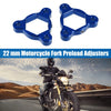 Motorcycle 2 x 22mm Fork Preload Adjusters Aluminum Blue