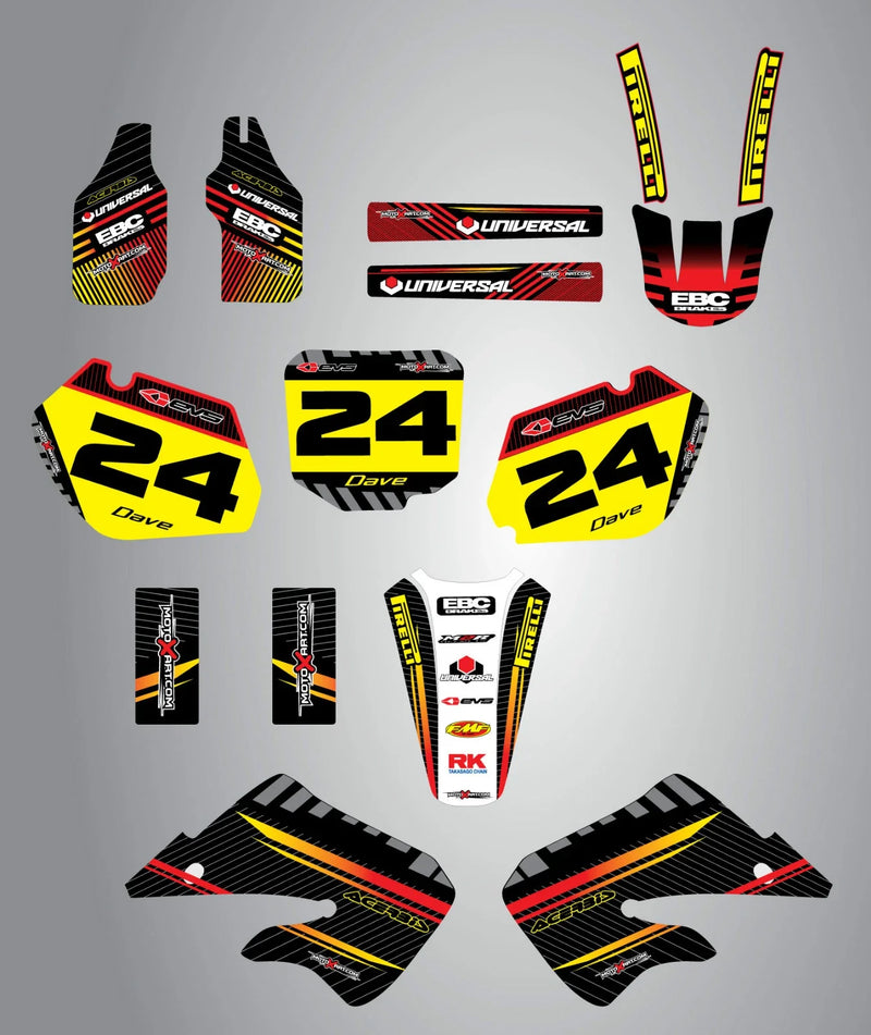 Honda CR 250 (1998-1999) - Factory Style Stickers Custom Graphic Kit