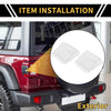 Jeep Wrangler JL JLU (2018-2024) White Tail Light Side Cover Trim
