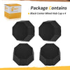 Polaris Sportsman 570 4pcs Matte Black Hub Caps Covers (2015–2025)