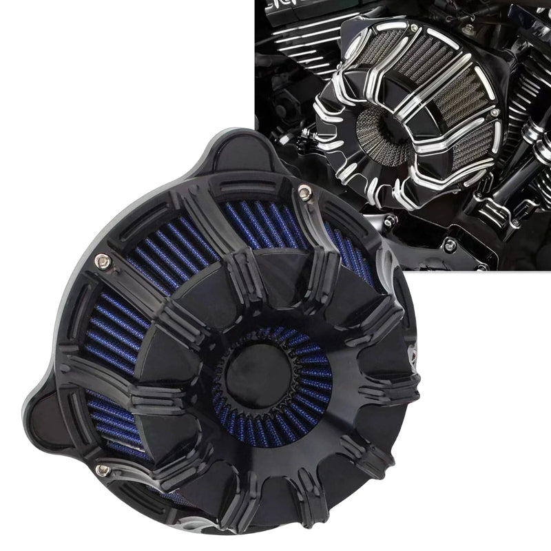 Harley Dyna / FXR / Softail (93-17) Black Blue Air Cleaner Intake Filter