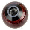 Car Carbon Fiber Red Ball Manual MT Gear Shift Knob w/ 3 Adapters
