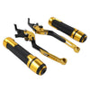 Kawasaki ZX1400 Gold Extendable Brake Clutch Levers & Handlebar Grips (2006-2023)