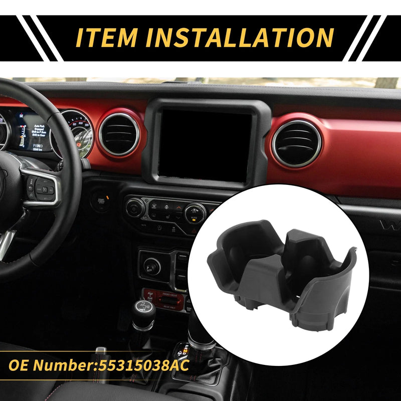 Jeep Wrangler (2001-2006) Coin Holder Black Cup Holder Insert