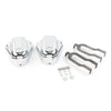 Harley Softail (2008-2017) Black / Chrome 2 x Rear Axle Cover Swingarm Caps