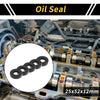 Car Oil Seal Rotary Shaft Seal NBR Rubber 25x52x12mm Black 5 Pcs