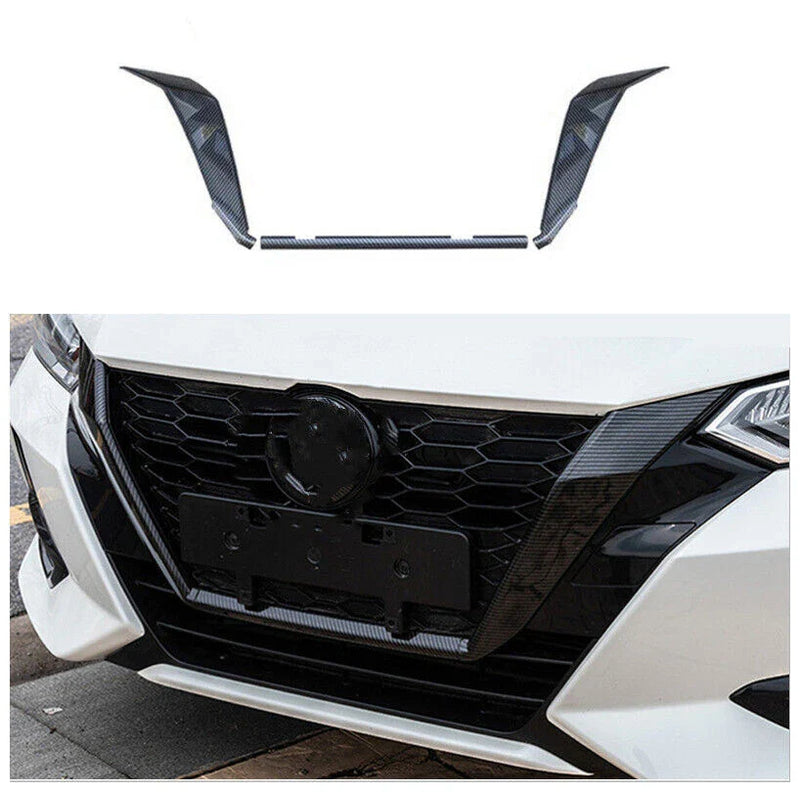 Nissan Sentra ABS Carbon Fiber Front Grille Frame Cover Trim (2020-2022)
